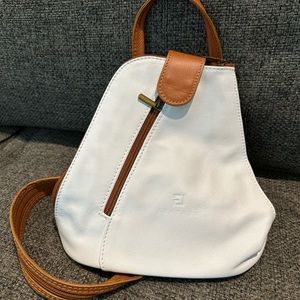 Vera Pelle small genuine leather backpack purse